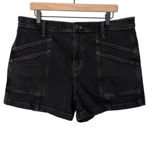 Madewell Black Wash "The Perfect Mid-Length Jean Short" size 32 Pls Read Note